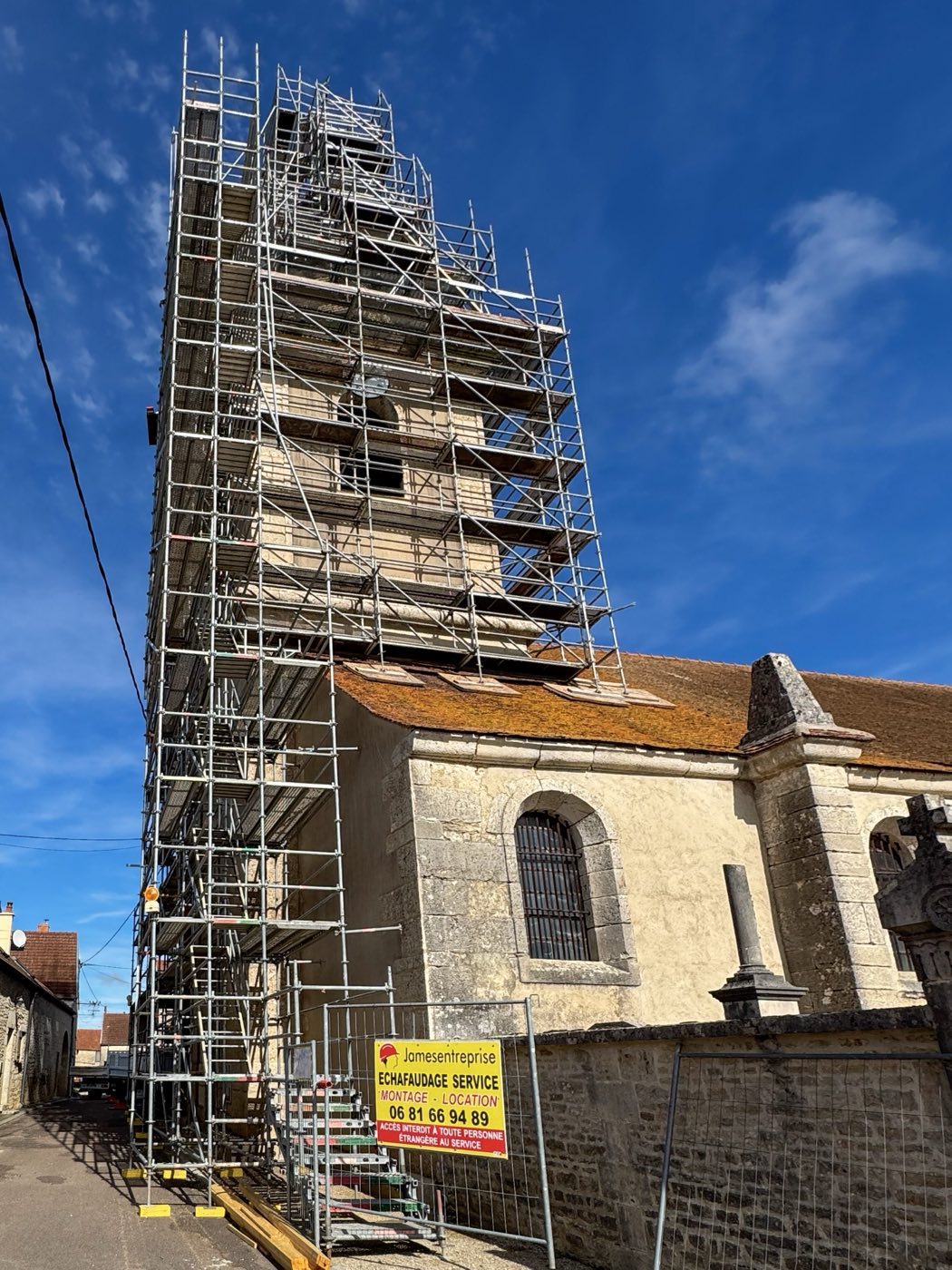 Clocher de l’église restauré par la SARL Sambrotta Nino